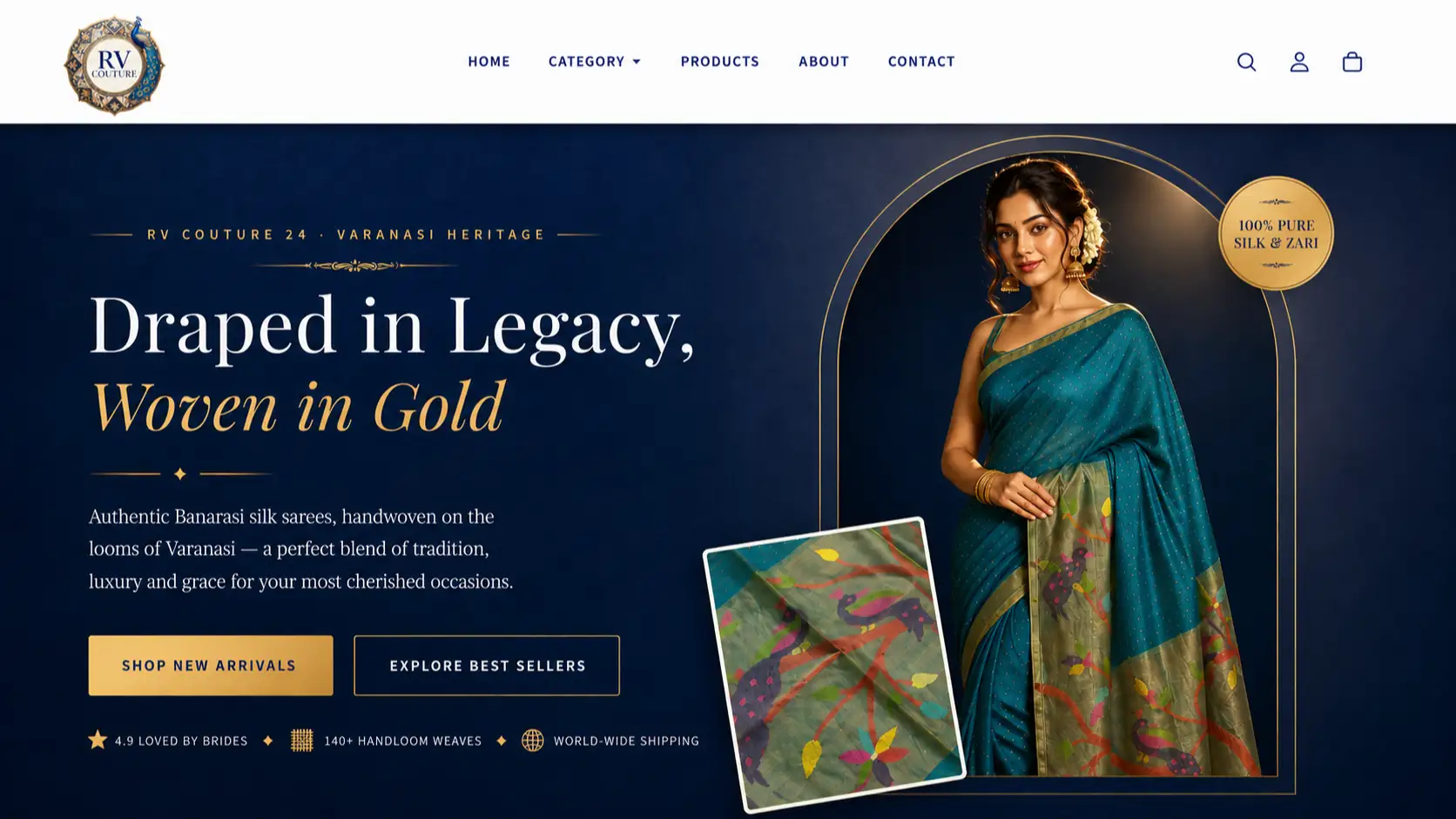 RV Couture — A luxury identity for the bridal and designer-wear market